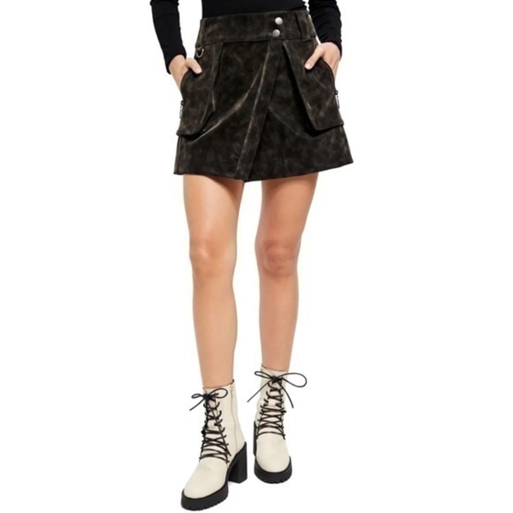 Free People Carson Utility Faux Wrap Skirt